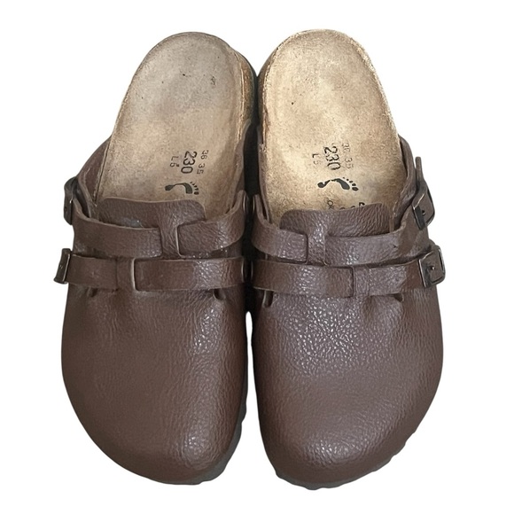 Birkenstock Birki’s Camden double strap brown pebbled leather clogs - Picture 3 of 11